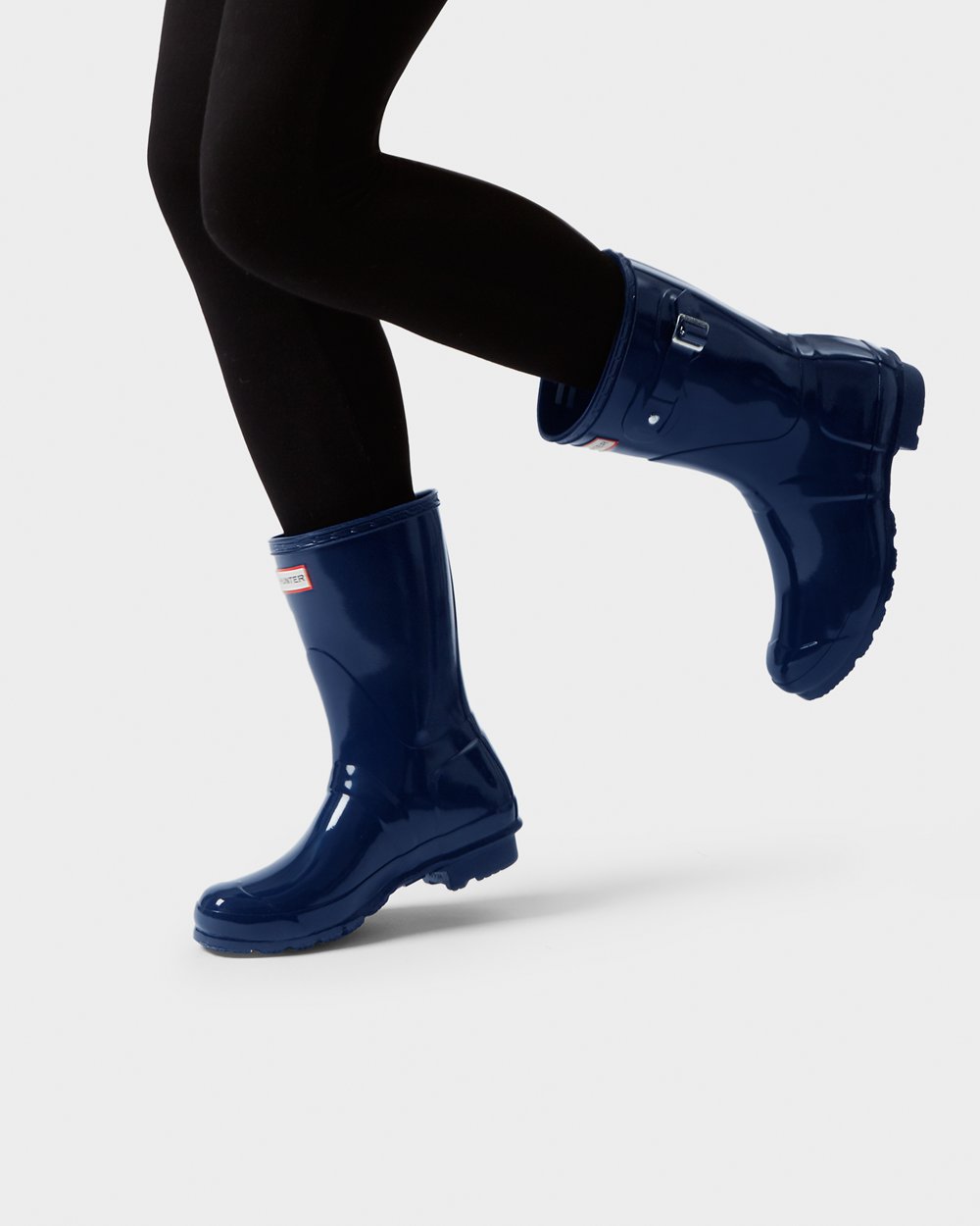 Galochas Curtas Hunter Feminina Azul Marinho - Original Gloss - 89VHRBMSF
